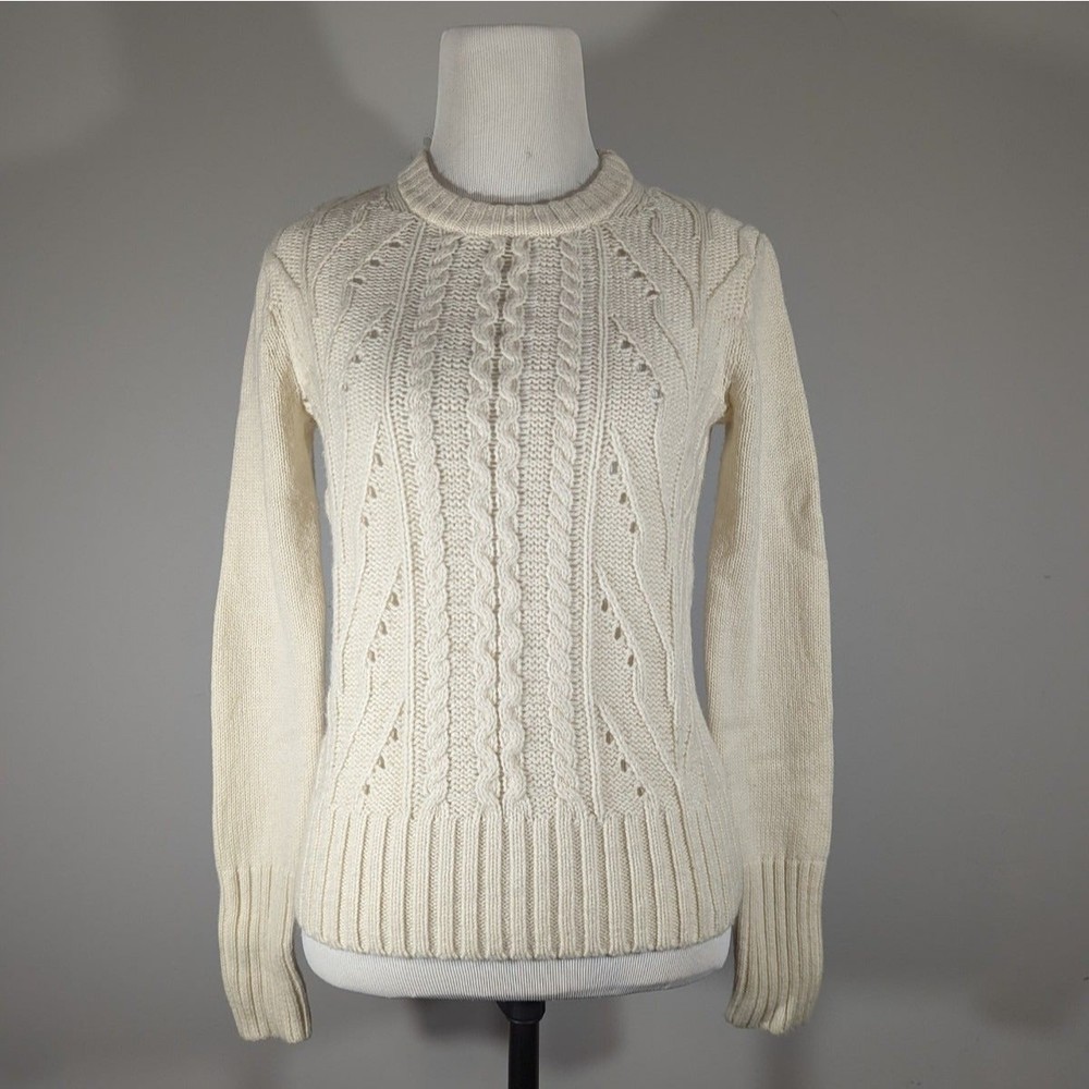 NEW J. Crew Beige Crewneck Knit Sweater Women's Size XXS